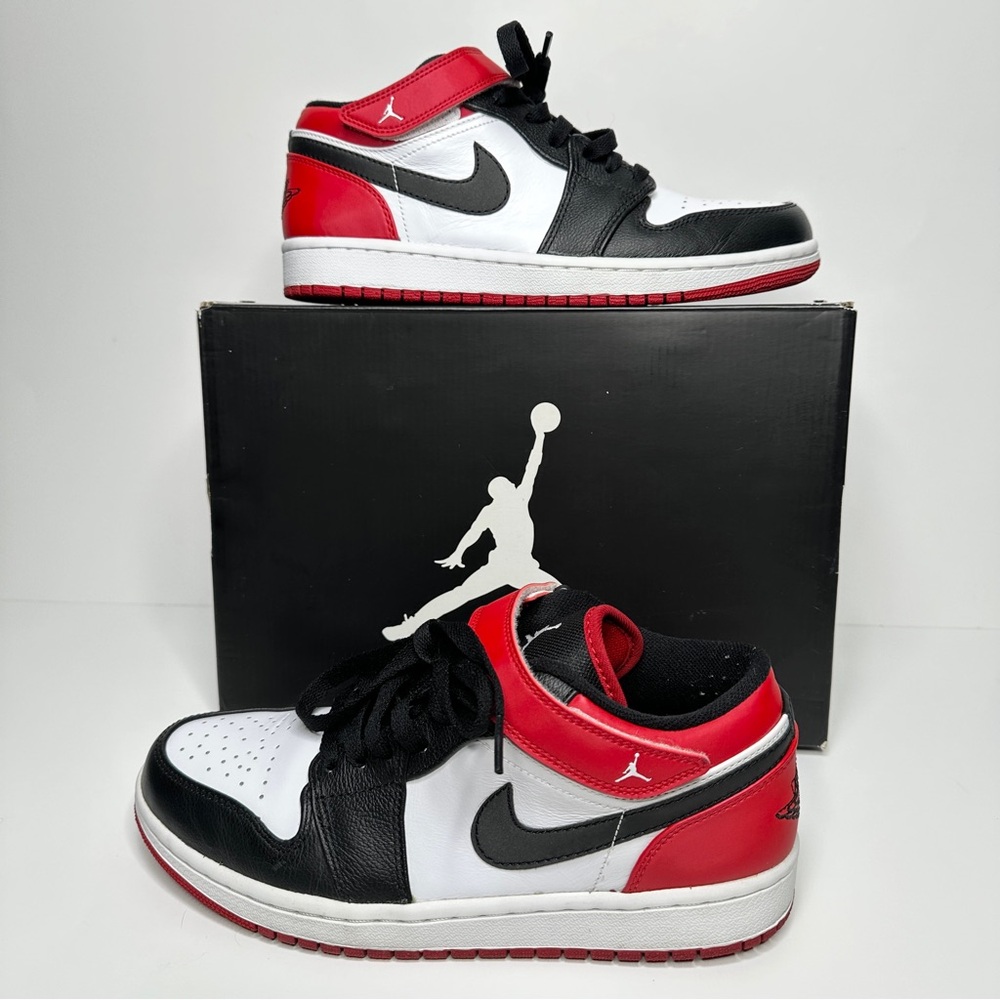Nike Mens Air Jordan 1 Strap Low 574420-101  Basketball Shoes Sneakers Sz 7.5